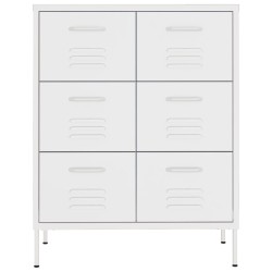 Armoire à tiroirs Blanc 80x35x101,5 cm Acier 621602621602