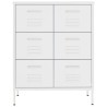 Armoire à tiroirs Blanc 80x35x101,5 cm Acier 621602621602