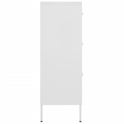 Armoire à tiroirs Blanc 80x35x101,5 cm Acier 621602621602