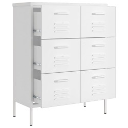 Armoire à tiroirs Blanc 80x35x101,5 cm Acier 621602621602