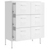 Armoire à tiroirs Blanc 80x35x101,5 cm Acier 621602621602