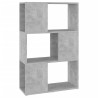 Bibliothèque/Séparateur de pièce Gris 60x24x94 cm 621607621607