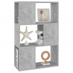 Bibliothèque/Séparateur de pièce Gris 60x24x94 cm 621607621607