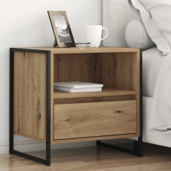 Table de chevet 2 pc Chêne artisan 50 x 39,5 x 50 cm 621609621609