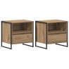Table de chevet 2 pc Chêne artisan 50 x 39,5 x 50 cm 621609621609