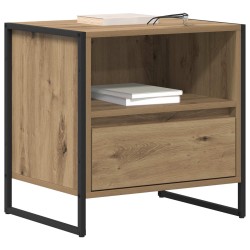 Table de chevet 2 pc Chêne artisan 50 x 39,5 x 50 cm 621609621609