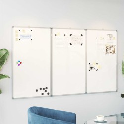 Tableau blanc magnétique pliable 120x100x1,7 cm aluminium 621611621611