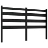 Tête de lit Noir 166x4x100 cm Bois massif de pin 621612621612