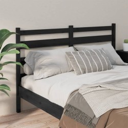 Tête de lit Noir 166x4x100 cm Bois massif de pin 621612621612