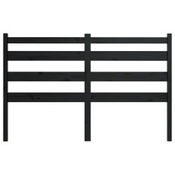 Tête de lit Noir 166x4x100 cm Bois massif de pin 621612621612