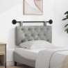 Tête de lit suspendue Avec lumière LED Gris clair Velours 621616621616
