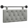 Tête de lit suspendue Avec lumière LED Gris clair Velours 621616621616