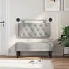 Tête de lit suspendue Avec lumière LED Gris clair Velours 621616621616