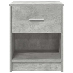 Tables de chevet 2 pcs avec tiroir Gris béton 40x34x50 cm 621617621617