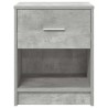 Tables de chevet 2 pcs avec tiroir Gris béton 40x34x50 cm 621617621617