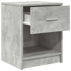Tables de chevet 2 pcs avec tiroir Gris béton 40x34x50 cm 621617621617