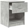 Tables de chevet 2 pcs avec tiroir Gris béton 40x34x50 cm 621617621617