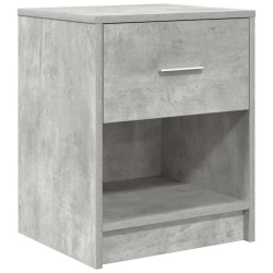 Tables de chevet 2 pcs avec tiroir Gris béton 40x34x50 cm 621617621617