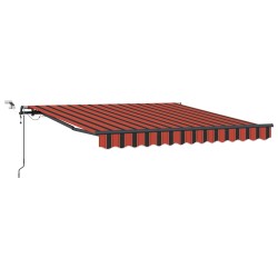 Auvent rétractable orange et marron 300 x 250 cm Polyester 621618621618