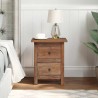 Table de chevet bois massif d'acajou 40x30x51 cm 621619621619