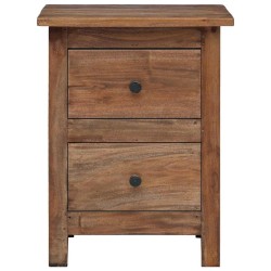 Table de chevet bois massif d'acajou 40x30x51 cm 621619621619