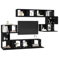 Ensemble meuble TV 8 pcs Chêne noir Bois d'ingénierie 621622621622