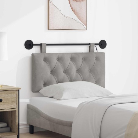 Tête de lit suspendue Avec lumière LED Gris clair Velours 621623621623
