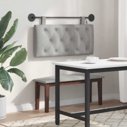 Tête de lit suspendue Avec lumière LED Gris clair Velours 621623621623