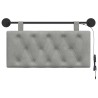 Tête de lit suspendue Avec lumière LED Gris clair Velours 621623621623