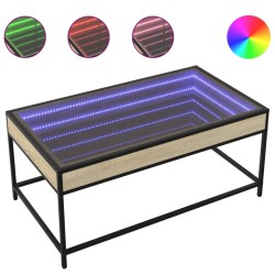 Table basse avec LED infini chêne sonoma 90x50x41 cm 621624621624