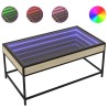 Table basse avec LED infini chêne sonoma 90x50x41 cm 621624621624