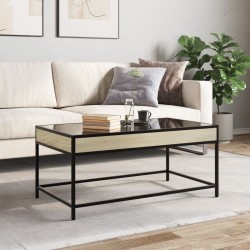 Table basse avec LED infini chêne sonoma 90x50x41 cm 621624621624