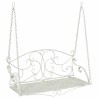 Banc Balançoire Acier 110 x 52,5 x 47 cm Blanc antique 621635621635