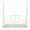 Banc Balançoire Acier 110 x 52,5 x 47 cm Blanc antique 621635621635