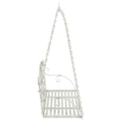Banc Balançoire Acier 110 x 52,5 x 47 cm Blanc antique 621635621635