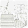 Banc Balançoire Acier 110 x 52,5 x 47 cm Blanc antique 621635621635