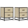 Tables de chevet 2 pcs chêne sonoma 40x31x50 cm bois ingénierie 621636621636
