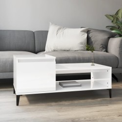 Table basse Blanc brillant 100x50x45 cm Bois d'ingénierie 621637621637
