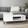 Table basse Blanc brillant 100x50x45 cm Bois d'ingénierie 621637621637