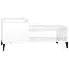 Table basse Blanc brillant 100x50x45 cm Bois d'ingénierie 621637621637
