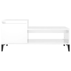 Table basse Blanc brillant 100x50x45 cm Bois d'ingénierie 621637621637