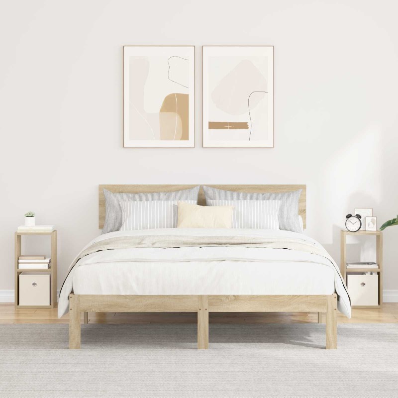 Table de chevet 2 pcs Chêne Sonoma 25,5 x 22 x 49,5 cm 621640621640
