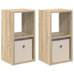 Table de chevet 2 pcs Chêne Sonoma 25,5 x 22 x 49,5 cm 621640621640