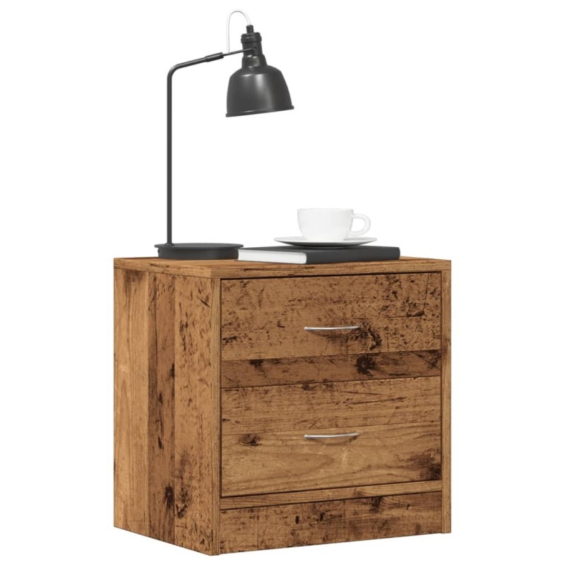 Tables de chevet 2 pcs vieux bois 40x30x40 cm bois d'ingénierie 621642621642