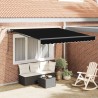 Auvent rétractable Noir 300 x 250 cm Polyester 621647621647