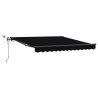 Auvent rétractable Noir 300 x 250 cm Polyester 621647621647
