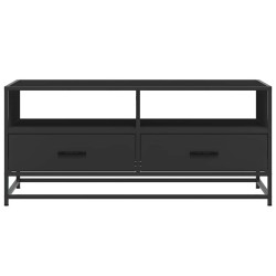 Table basse noir 100x50x45 cm bois d'ingénierie et métal 621656621656