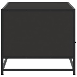 Table basse noir 100x50x45 cm bois d'ingénierie et métal 621656621656