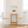 Tabourets de bar (lot de 2) en bois massif blanc et caoutchouc 621658621658