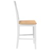 Tabourets de bar (lot de 2) en bois massif blanc et caoutchouc 621658621658
